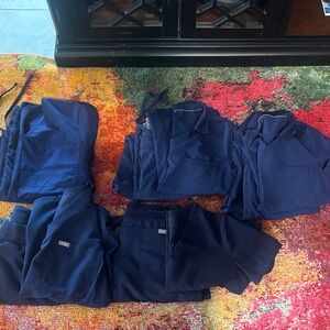 Navy Blue Scrub Set Lot Of 5